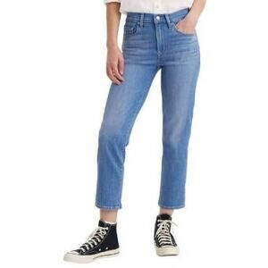 Levis Womens Blue High-Rise Cropped Jeans 31